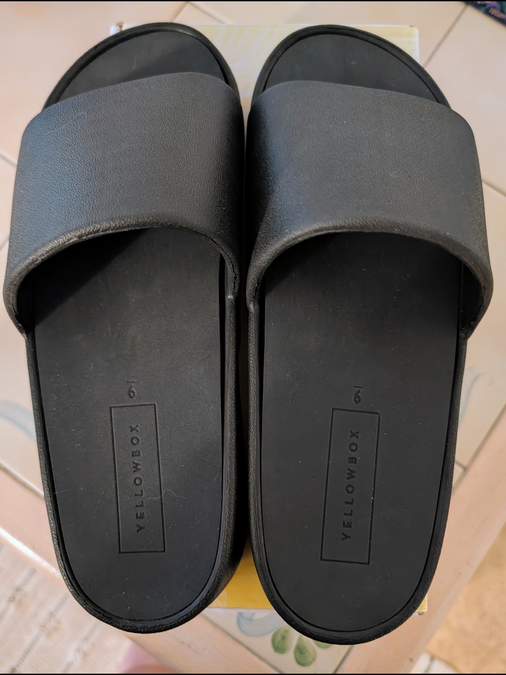 Yellow Box Women's  Black Slide Sandals - Classic Slip-On